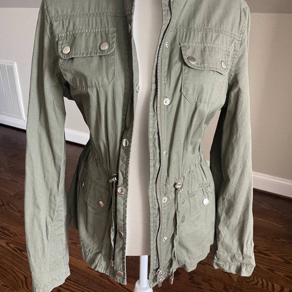 Baccini Army Green jacket, lightweight, size M